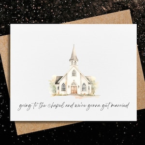 wedding congratulations card | going to the chapel | wedding gift | pretty wedding gift | pretty card for wedding