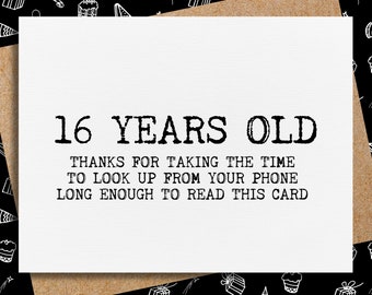 16th birthday gift | 16th birthday card for him | milestone birthday card | card for son | grandson | nephew | friend
