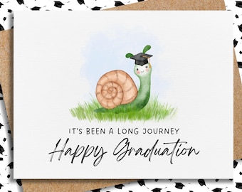 Tarjeta de graduación 2026 / Feliz graduación / Lindo caracol