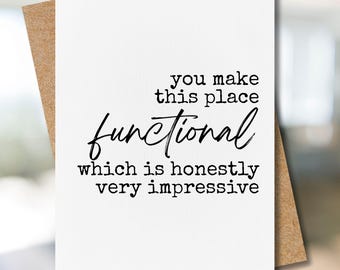 funny happy administrative professionals day card | thank you card for admin secretary coworker