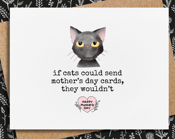 Funny Mother's Day Card | From the Cat | Mother's Day Card | Happy ...
