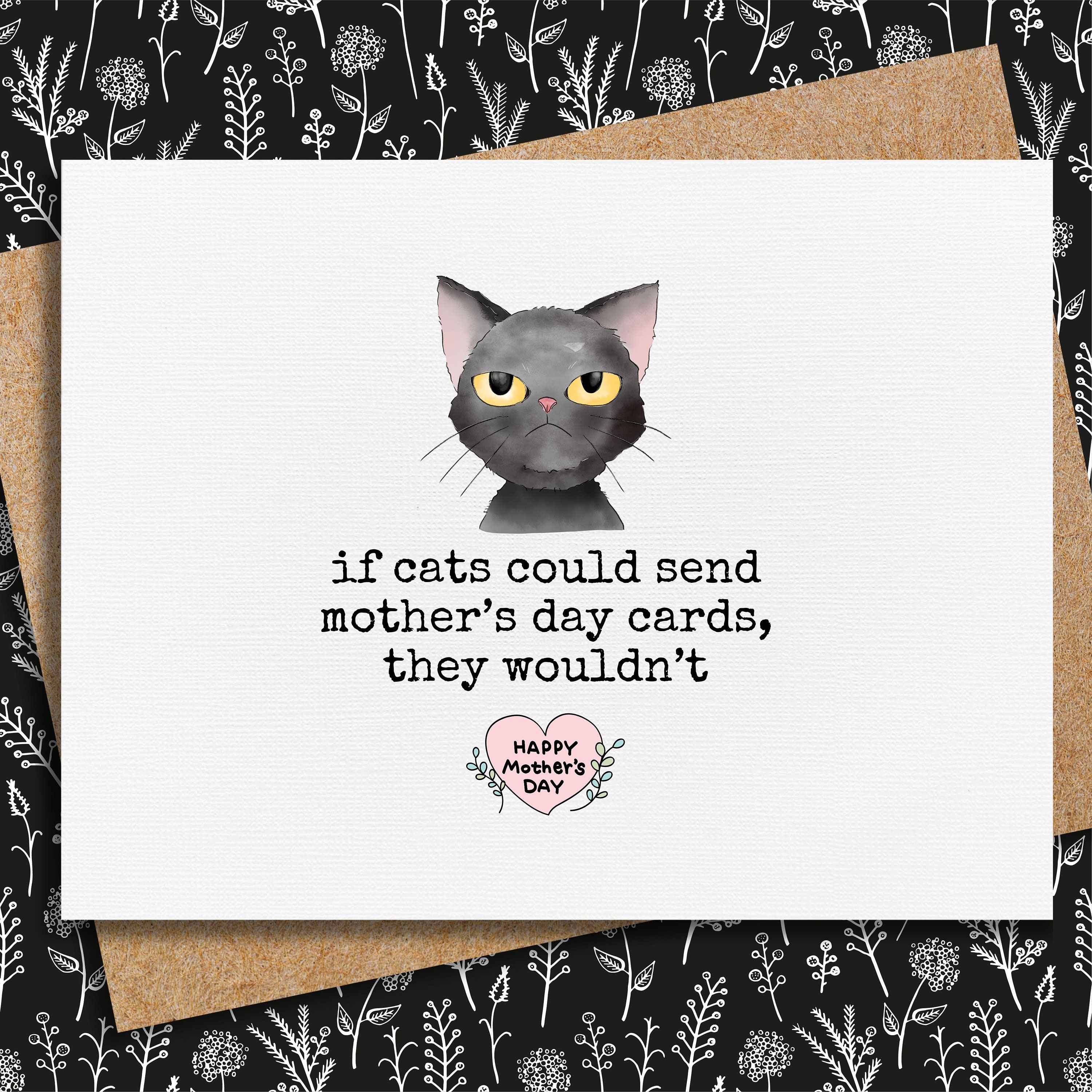 Funny Mother's Day Card From the Cat Mother's Day Card Happy Mothers ...