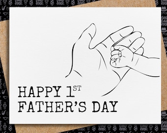 first father's day card | happy 1st fathers day | sweet father's day card for new dad