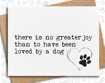 pet loss card | dog sympathy card | no greater joy | thinking of you card for friend | pet loss | sorry for your loss