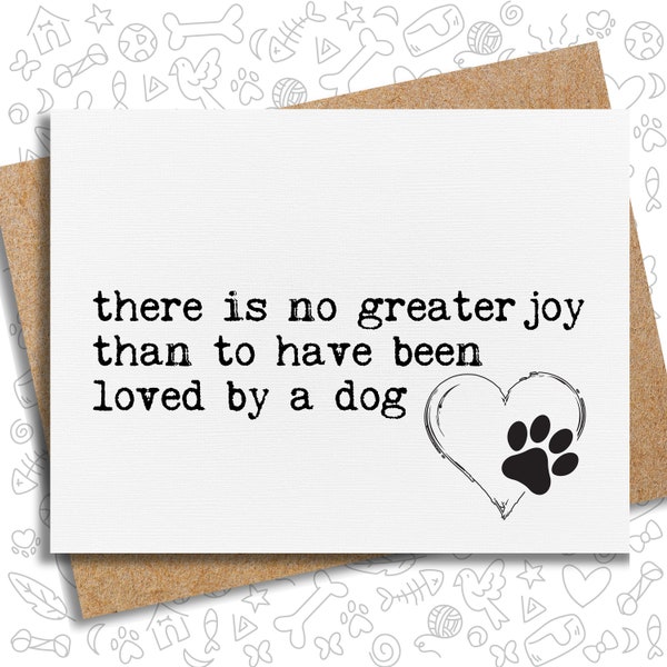 pet loss card | dog sympathy card | no greater joy | thinking of you card for friend | pet loss | sorry for your loss