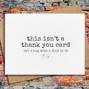 thank you card | gratitude card | coworker thank you | hug card | friendship card | thank you hug