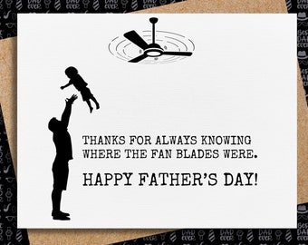 funny father's day card | thanks dad | father's day gift | card for dad | from daughter | from son | happy father's day card | humorous card