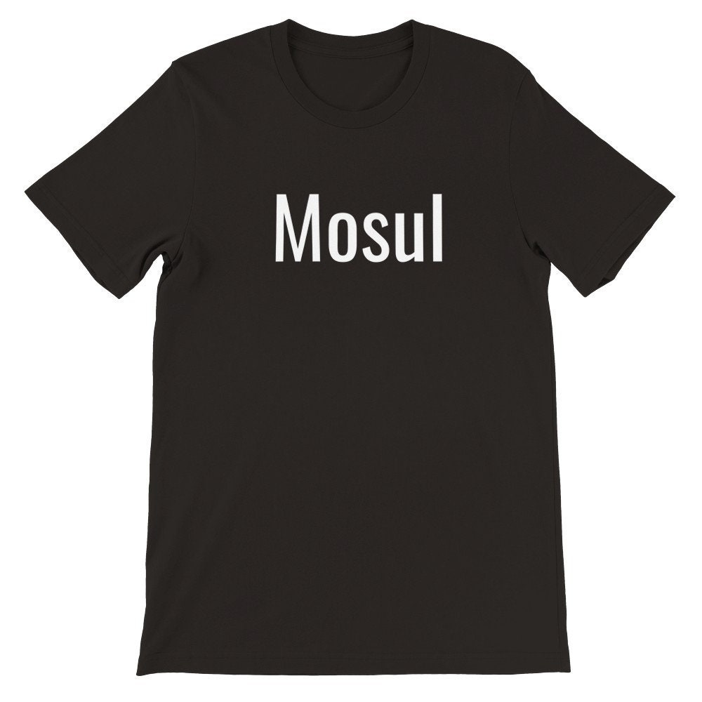 Mosul T-shirt White Lettering on Black