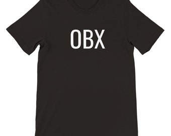 OBX T-shirt White Lettering on Black