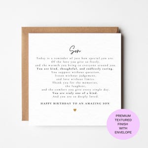 Son Birthday Card – Meaningful Love Message