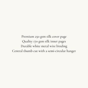 The image is a plain white background with text describing the features of a silk cover page.