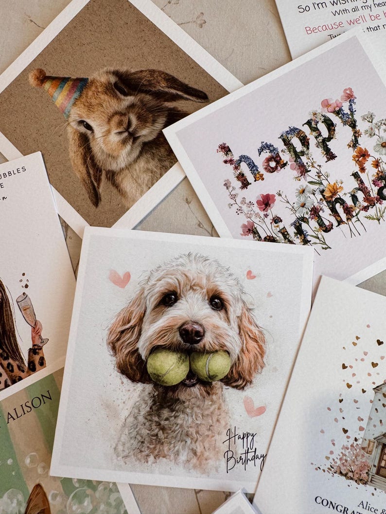 Personalised Dog Birthday Card | Funny Cake Quote, For Her image 6