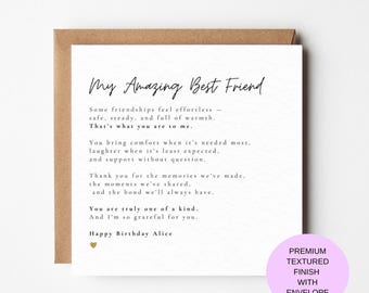 Best Friend Birthday Card – Meaningful Friendship Message