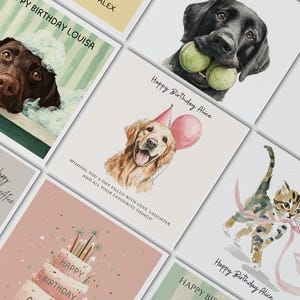 Personalised Dog Birthday Card | Funny Cake Quote, For Her image 2