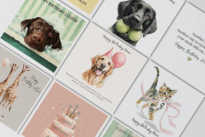 Personalised Dog Birthday Card | Funny Cake Quote, For Her image 2