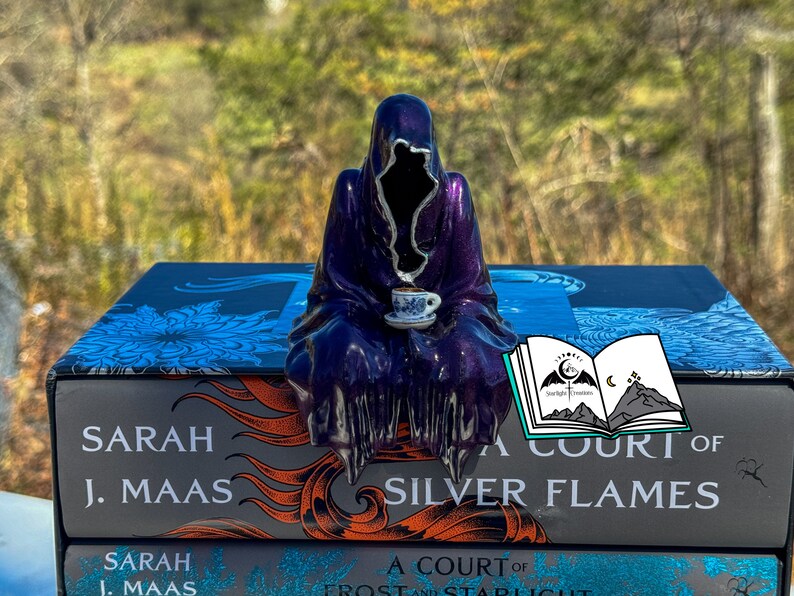 Suriel Figurine, OFFICIALLY LICENSED Suriel tea co, Acotar Suriel, Spill the tea, ACOTAR merch, booktok Dark Purple Mica