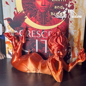 Crescent city Lehabah bookshelf decor, firesprite, crescent city otter, Lehabah book holder, Lehabah kindle holder