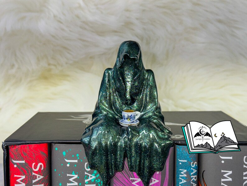 Suriel Figurine, OFFICIALLY LICENSED Suriel tea co, Acotar Suriel, Spill the tea, ACOTAR merch, booktok Dark Green Mica