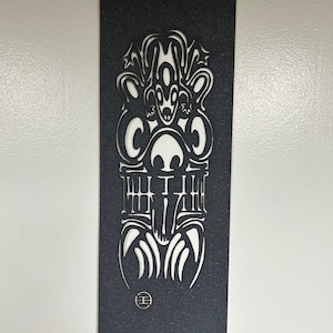Laser cut custom grip tape art for skateboards and longboards, electric or non-electric.