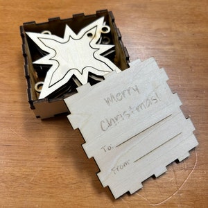 Boxed and Nested Christmas Star Ornaments