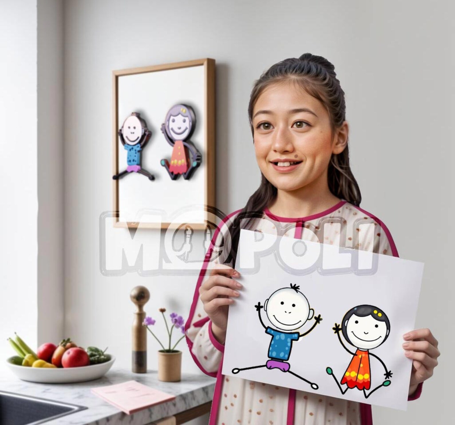 Bespoke Childs Drawing Wall Art Hand Drawn New Parent Gift Grandparent Present Gift for Her