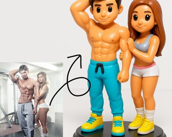 Custom Portrait from Your Photo | Digital Cartoon Figure | Retro-Inspired Character Art
