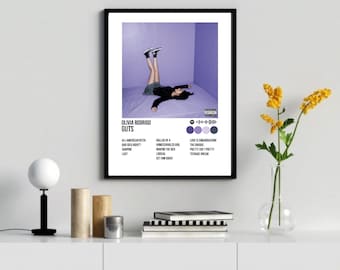 Olivia Rodrigo - Guts album vinyl poster digitale print wanddecoratie