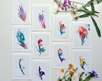 ENCAUSTIC PAINTING on ENCAUSTIC Paper - 5 x 7 Original on Encaustic Paper - Specialty Greeting Cards - Framable - Memorable - Wax Medium