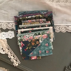 Vintage Fabric Bundle Inspirational kit Slow stitch mixed media sewing stitching  bundle quilting collage junk Journal