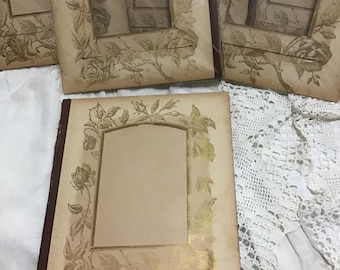 Vintage Photo Album page Picture Roses Memorabilia French country cottage