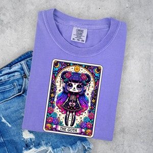 Unisex comfort colors funny sarcastic the goth tarot short sleeve cotton casual graphic tshirt