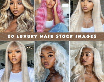 Stock Afbeeldingen Afro-Amerikaanse vrouwen: afbeeldingen schoonheidssalon en sociale media (20 AI-gegenereerd) voor promo