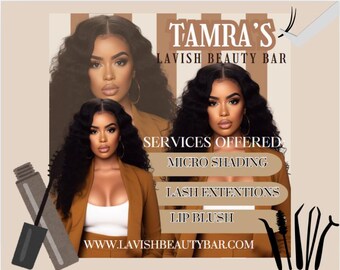 Book Now Flyer Template: Hair, Lashes, MUA (Canva Pro), Instagram promo