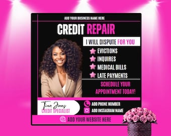 Credit Repair Services Flyer Template: DIY Consultation Design (Canva), Instagram Promo