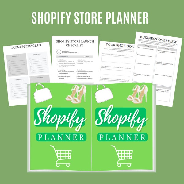 Shopify Planner - Inventory Tracker, Printable Small Business Planner, E-Commerce Planner, Shopify Store Planner, E-Commerce Business