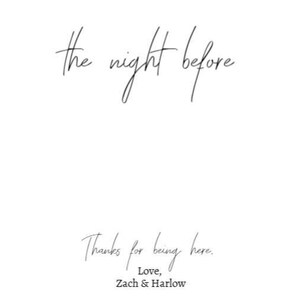 The Night Before Welcome Sign