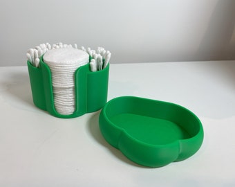 3D Printed cotton swabs, pads and toiletries dispenser in plastic