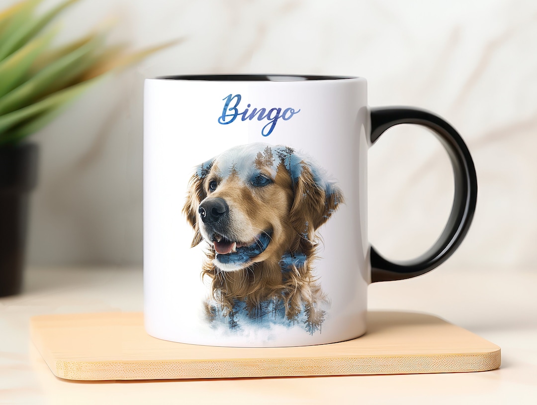 Custom Pet Mug, Personalized Artistic Pet Mug With Pet Name and