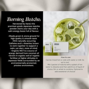 Voorbeeldkaartsjabloon Arbonne Matcha