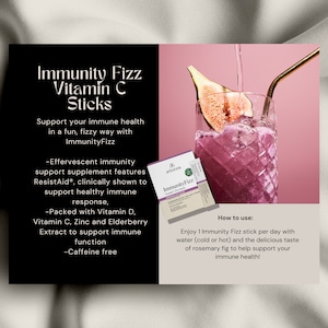 Arbonne Immunity Fizz-voorbeeldkaart