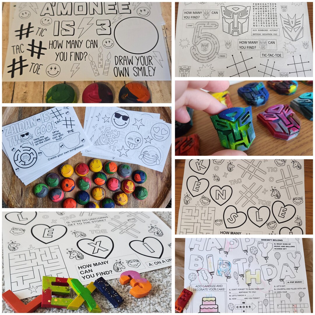 Custom Activity Coloring Sheets - Etsy