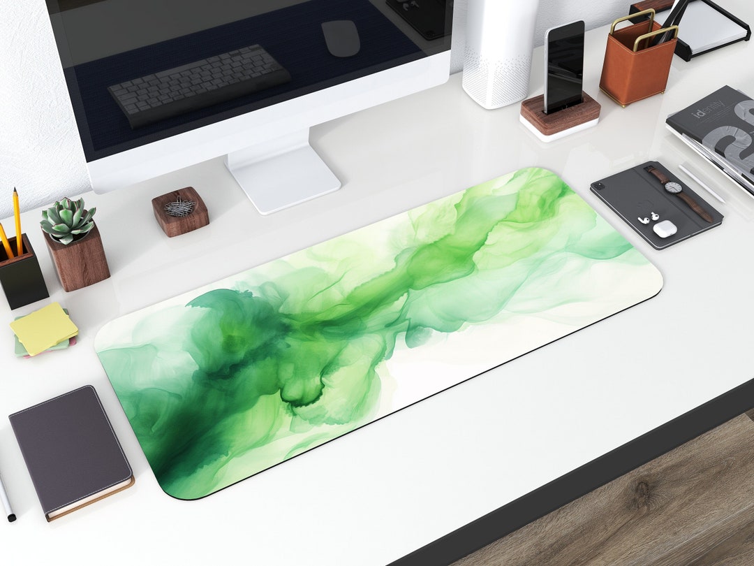 Green Deskmat, Gamer Deskmat, Green Wallpaper, Cute Desk Mat, Custom