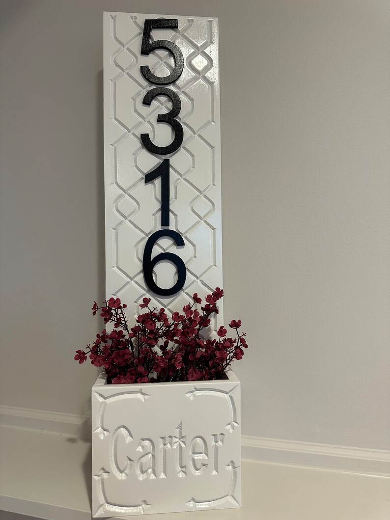 House Number Decor Etsy