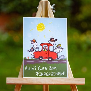 Greeting card driving license