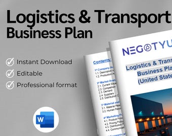 Logistics & Transport Business Plan Editable