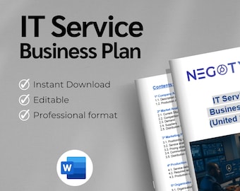 IT Services Business Plan Editable