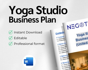 Yoga Studio Business Plan Editable