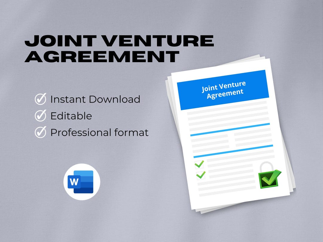 Joint Venture Agreement (project-based) Template Editable Word Contract ...