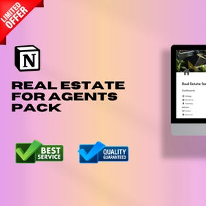 Notion 2025 Edition Real Estate Agent Notion Template, Editable Notion Template for Property Agents, Productivity Management Tool