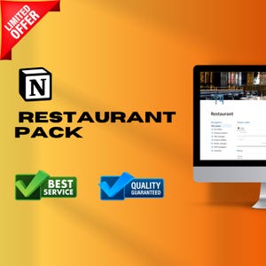 Sjabloon Notion-editie 2025-editie restaurantbeheer | Menu-, bestellingen- en personeelsplanner